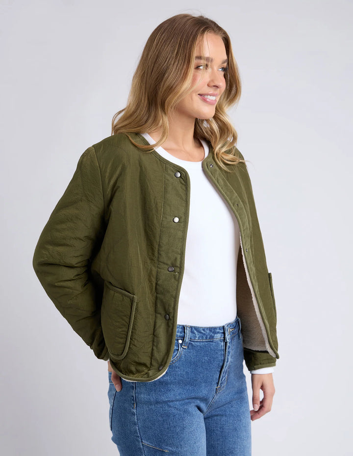 Foxwood | Alberta Quilted Jacket - Moss | Shut the Front Door