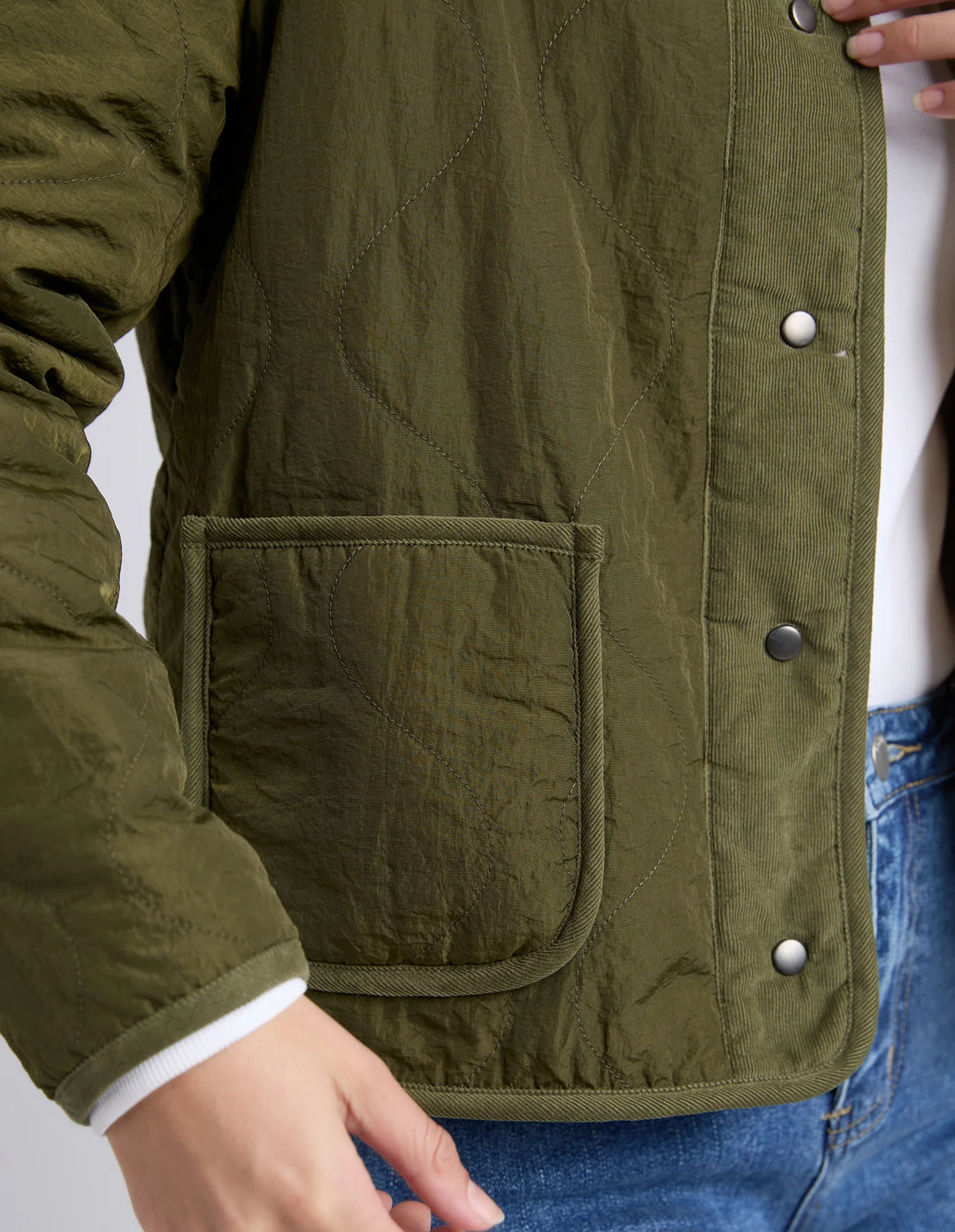 Foxwood | Alberta Quilted Jacket - Moss | Shut the Front Door