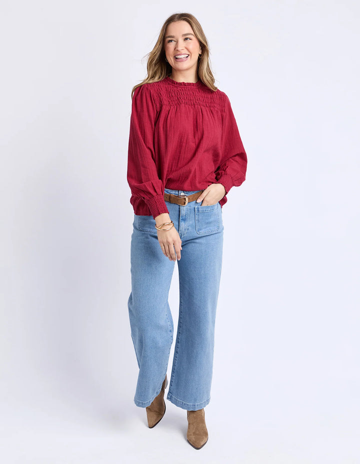 Whitney Top - Rhubarb Red