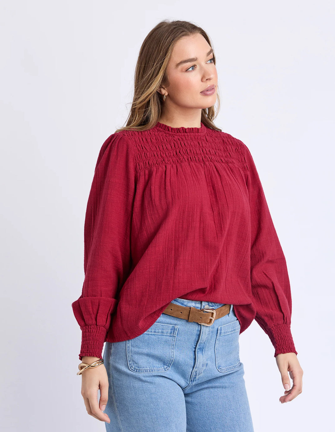 Whitney Top - Rhubarb Red