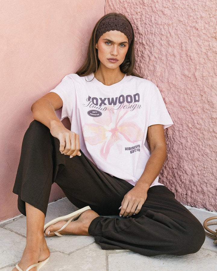 Foxwood | Hibiscus Tee - Pink | Shut the Front Door