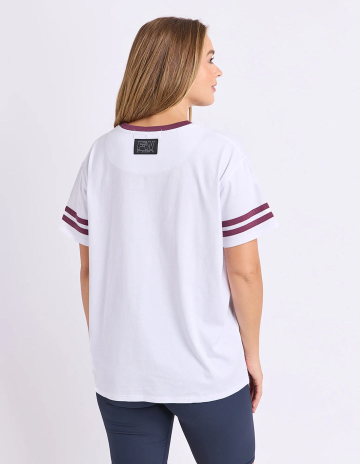 Foxwood | Baseline Tee - White | Shut the Front Door