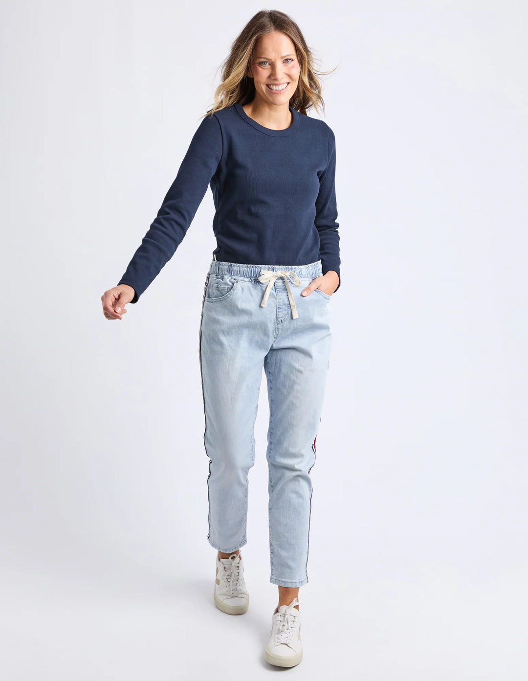 Foxwood | Juliette Taped Jogger - Light Blue | Shut the Front Door