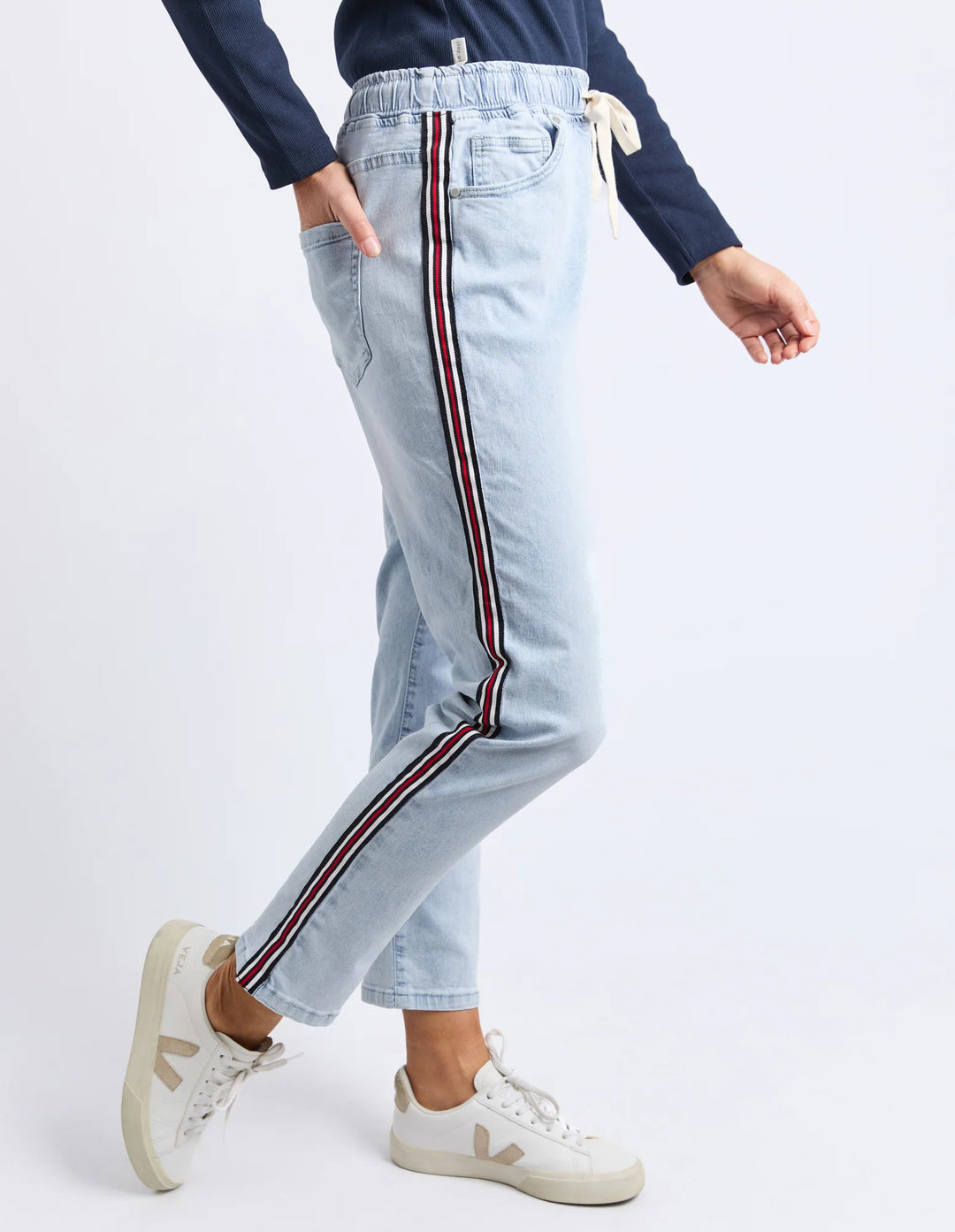 Foxwood | Juliette Taped Jogger - Light Blue | Shut the Front Door