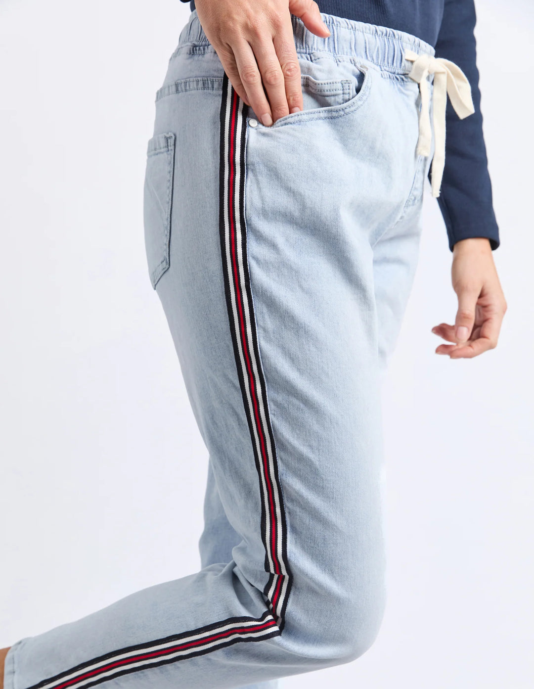 Foxwood | Juliette Taped Jogger - Light Blue | Shut the Front Door