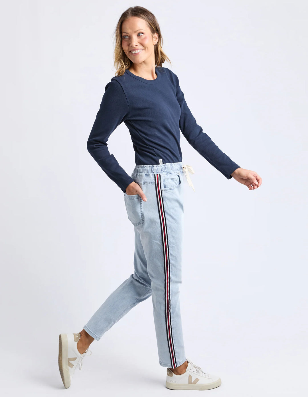 Foxwood | Juliette Taped Jogger - Light Blue | Shut the Front Door