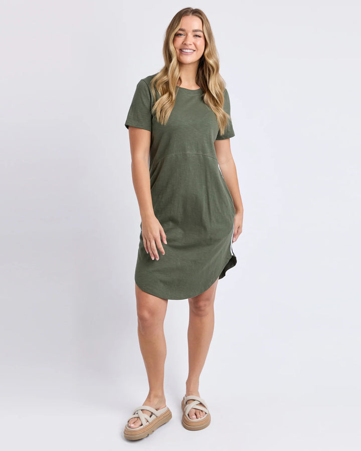 Bay Tape Dress - Khaki