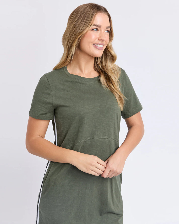 Bay Tape Dress - Khaki