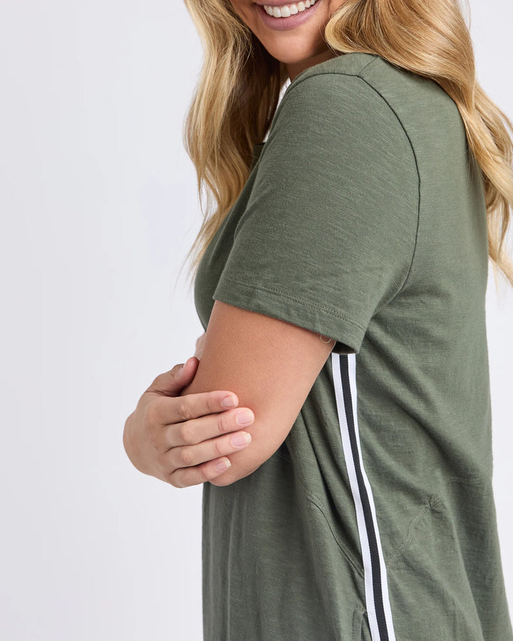 Bay Tape Dress - Khaki