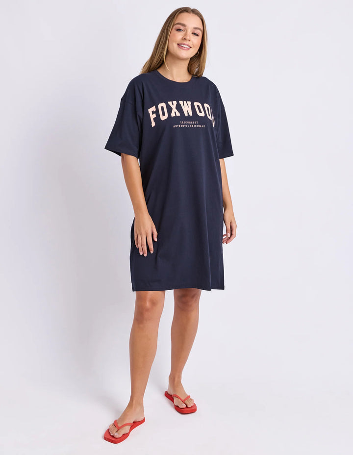 Foxwood | Interval Tee Dress - Navy/Peach | Shut the Front Door