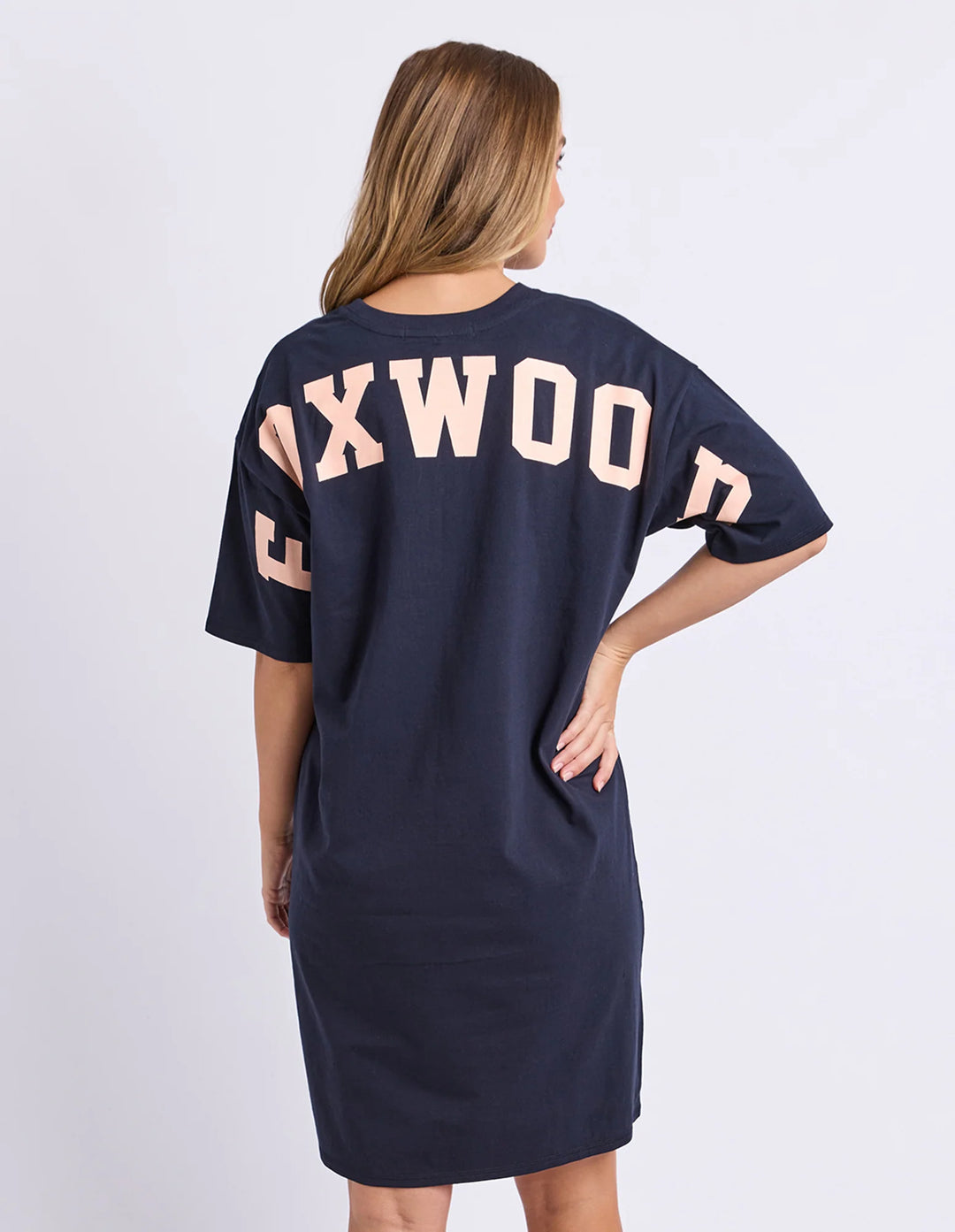 Foxwood | Interval Tee Dress - Navy/Peach | Shut the Front Door