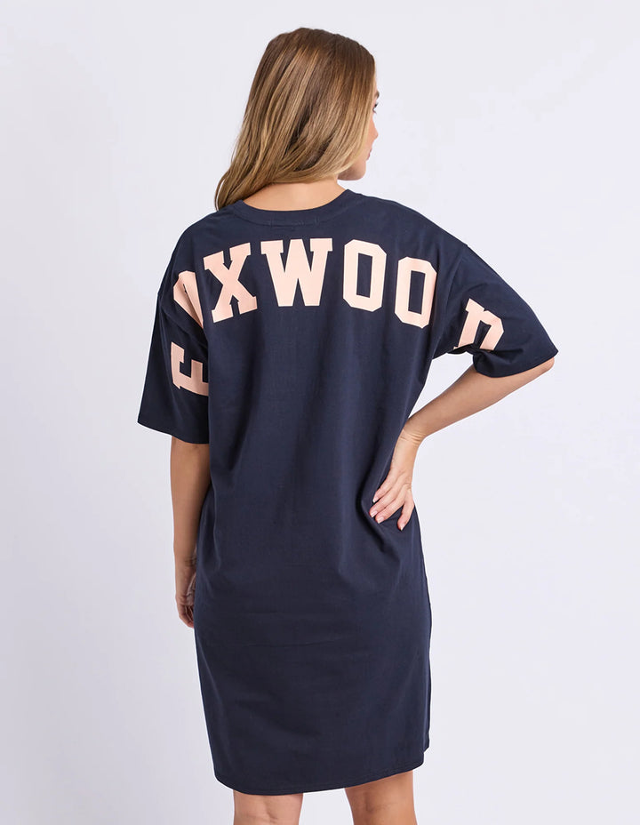 Foxwood | Interval Tee Dress - Navy/Peach | Shut the Front Door