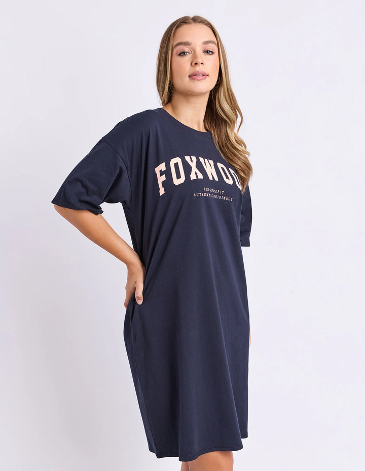 Foxwood | Interval Tee Dress - Navy/Peach | Shut the Front Door
