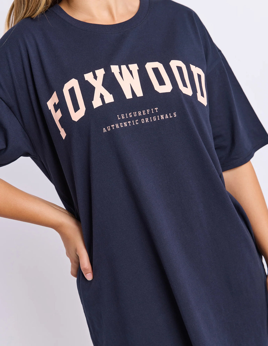 Foxwood | Interval Tee Dress - Navy/Peach | Shut the Front Door