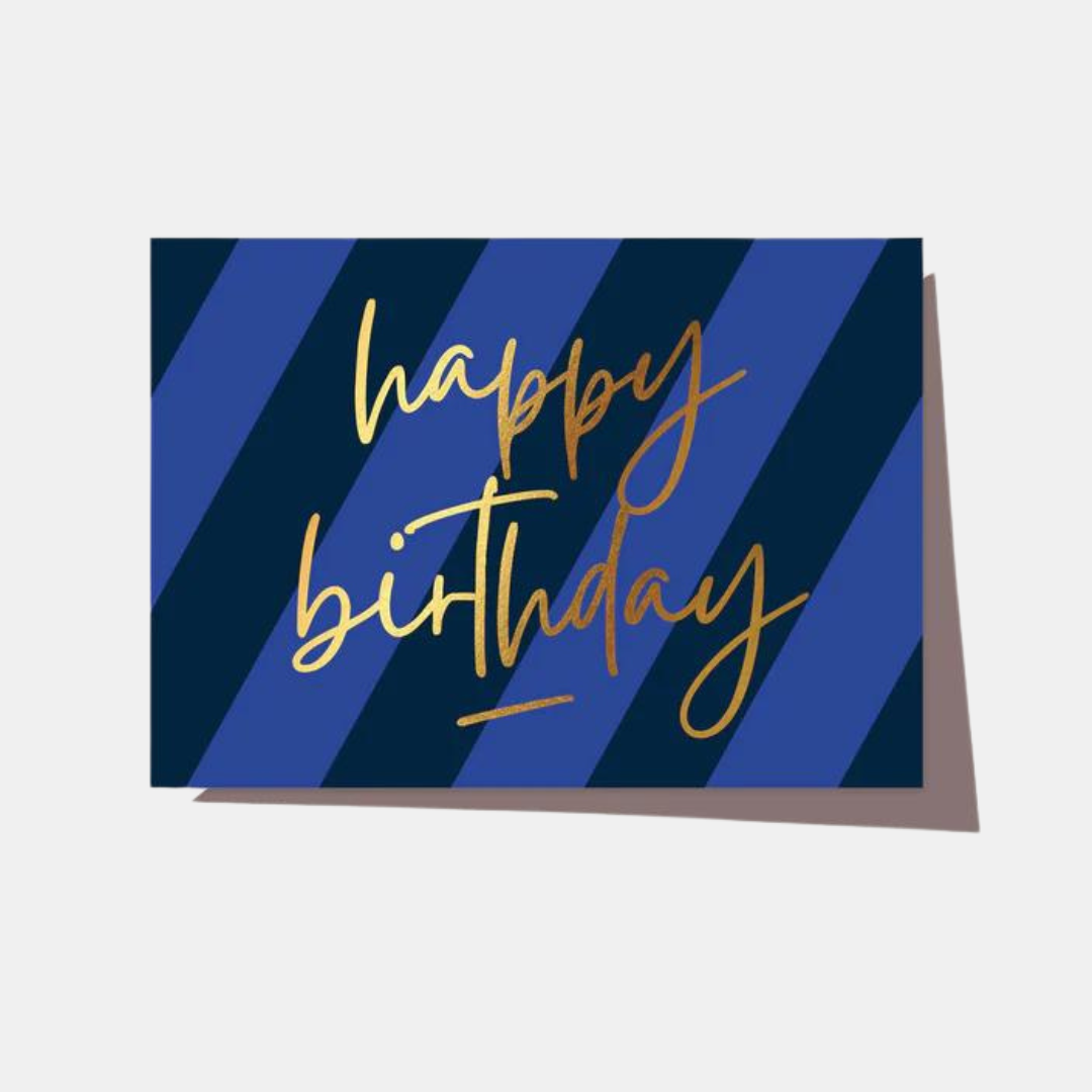 Elm Paper | Card Midnight Stripe Birthday | Shut the Front Door