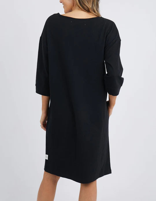 Elm Knitwear | Carolina Fleece Dress - Black | Shut the Front Door