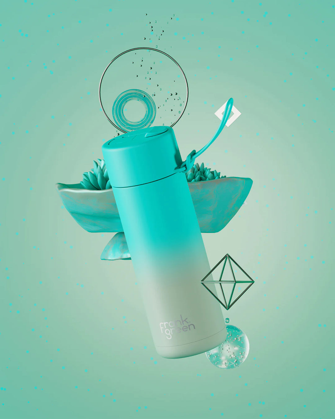 Frank Green | Ceramic Lined Reusable Bottle 20oz with Flip Straw - Bondi Bliss | Shut the Front Door