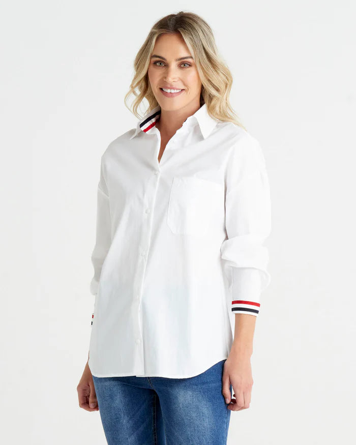 Betty Basics | Saskia Shirt - White | Shut the Front Door