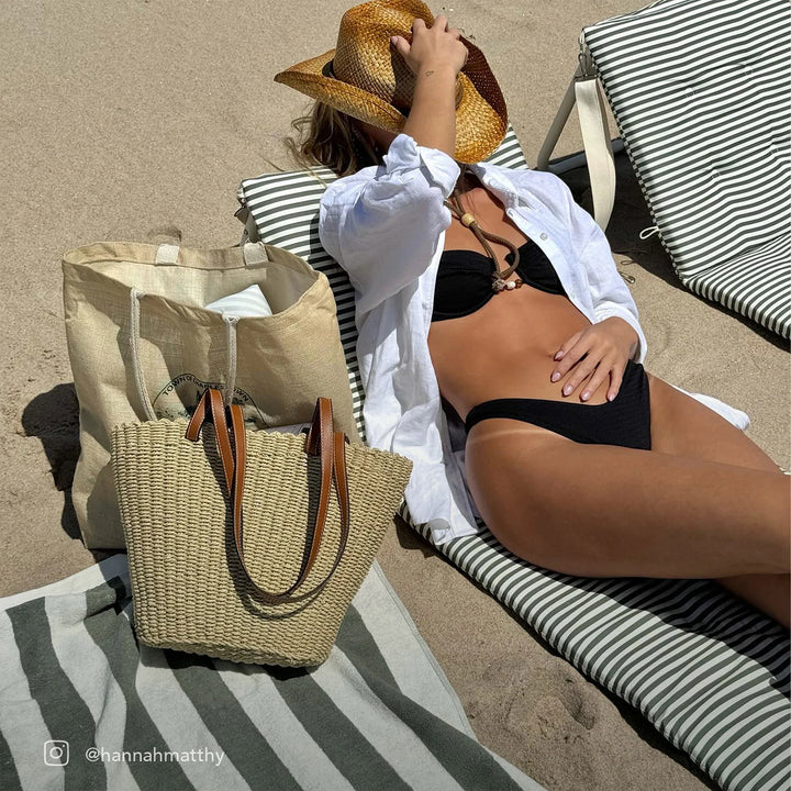 Sunnylife | Reclining Beach Chair - The Vacay Olive | Shut the Front Door