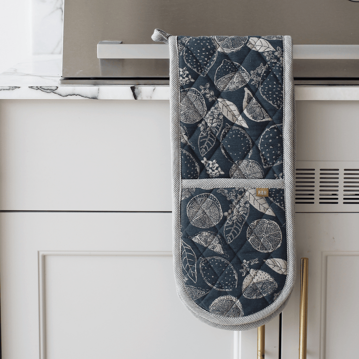 Raine & Humble | Lemon Marmalade Double Oven Glove - Dark Slate | Shut the Front Door