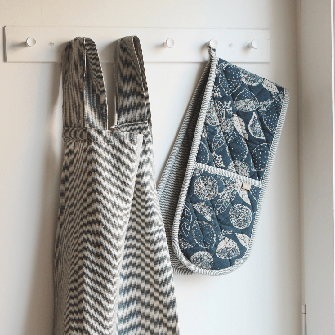 Raine & Humble | Lemon Marmalade Double Oven Glove - Dark Slate | Shut the Front Door