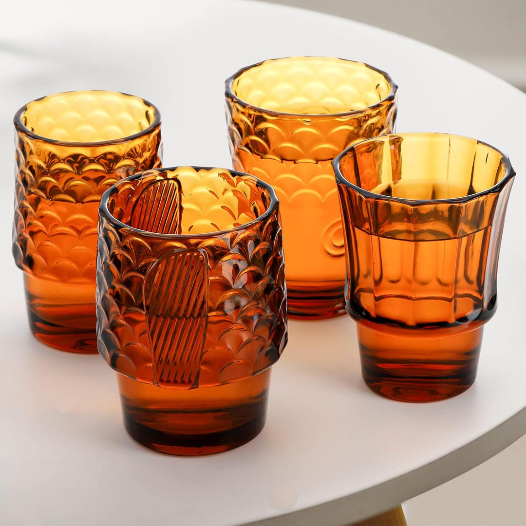 Fish Stackable Tumblers S4 - Amber