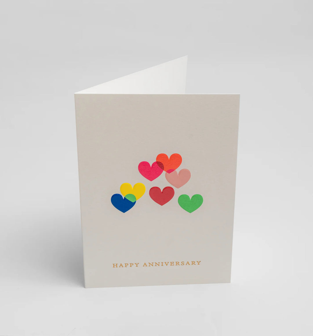 Happy Anniversary Card Hearts - Multi