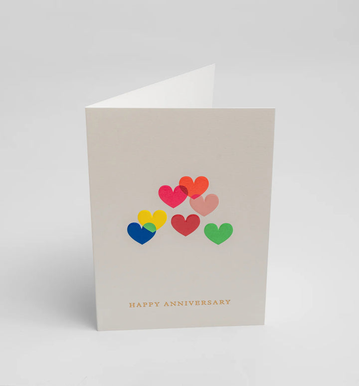 Happy Anniversary Card Hearts - Multi