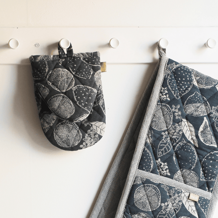Raine & Humble | Lemon Marmalade Short Oven Glove - Dark Slate | Shut the Front Door