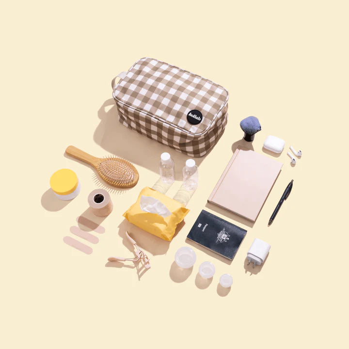 Kollab | Holiday Travel Bag - Olive Check | Shut the Front Door