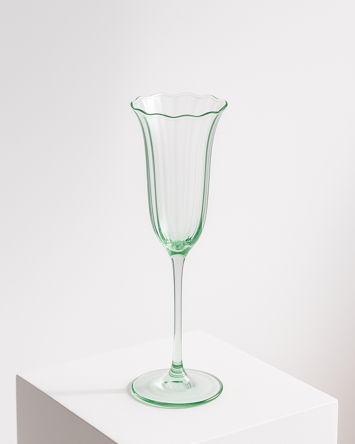 Elle Champagne Flute 180ml - Green