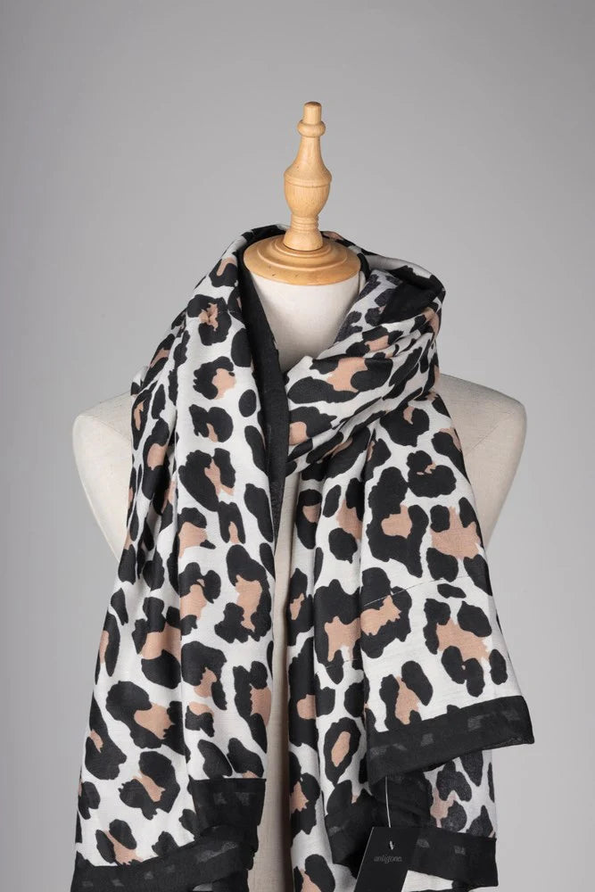 Antigone | Leopard Scarf - Beige/Black | Shut the Front Door