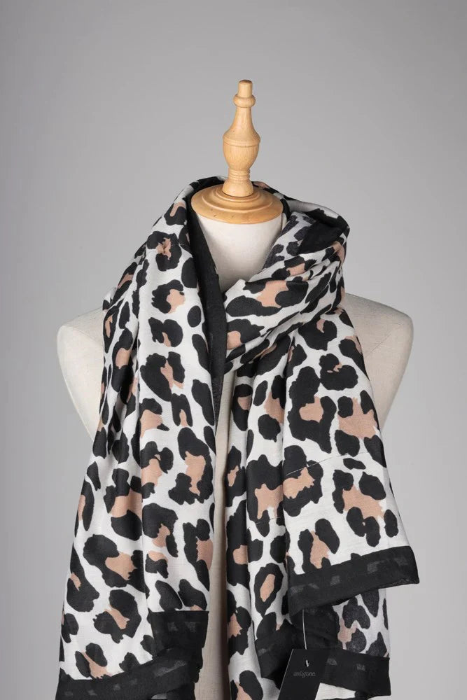 Antigone | Leopard Scarf - Beige/Black | Shut the Front Door