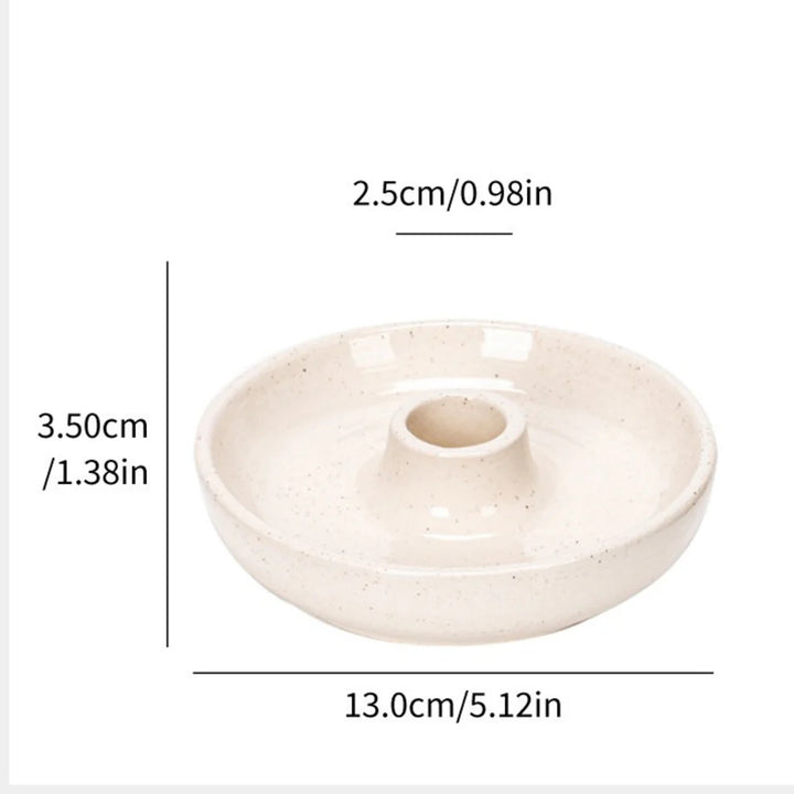 Garcia | Clara Candle Holder - Speckled Cream | Shut the Front Door