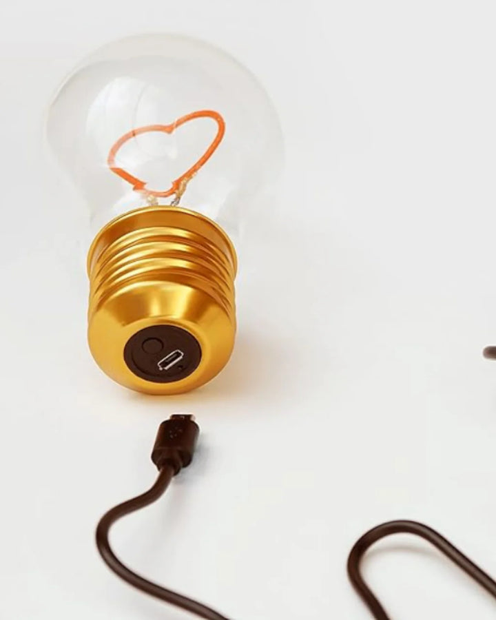 Stellar Haus | Pink Heart Lightbulb Lamp USB Recharge | Shut the Front Door