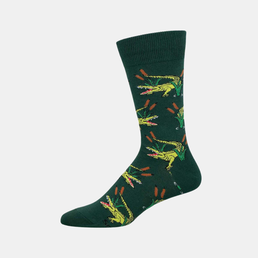 Socksmith | Men's See Ya Later Alligator Socks - Green | Shut the Front Door