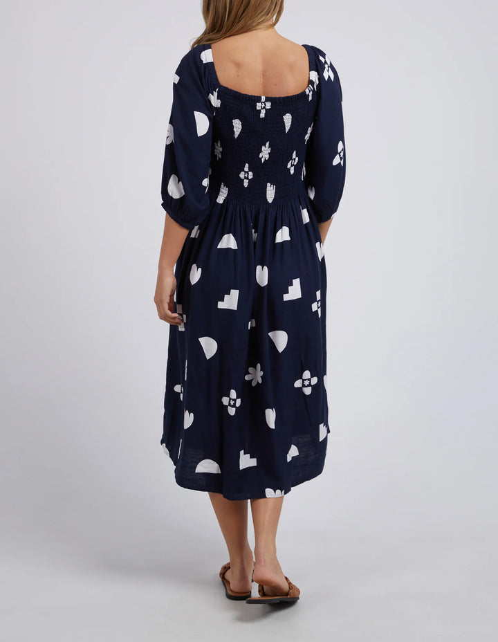 Elm Knitwear | Ellipse Midi Dress- Print | Shut the Front Door