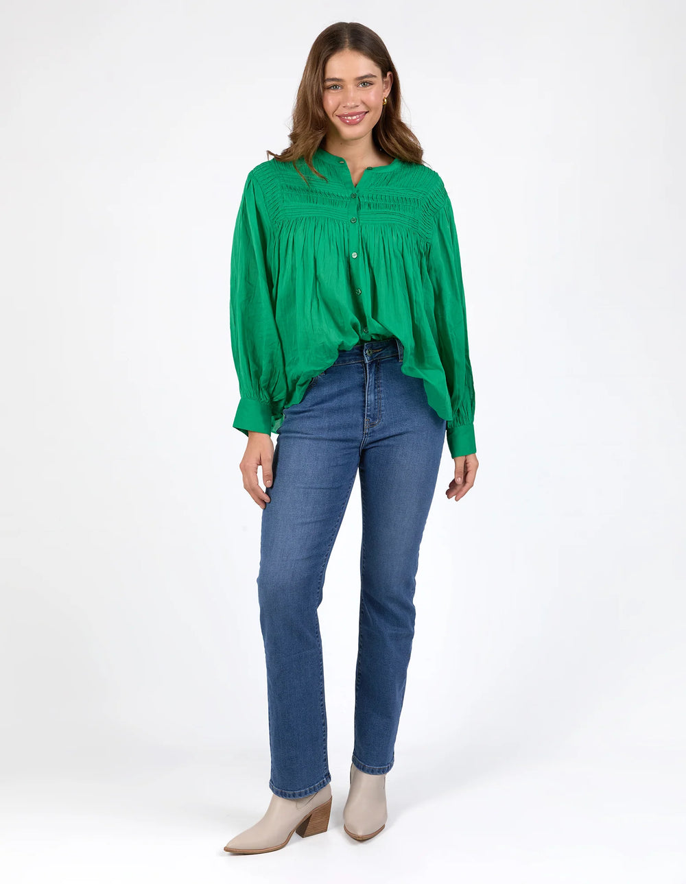 Elm Knitwear | Montana Blouse - Pine Green | Shut the Front Door
