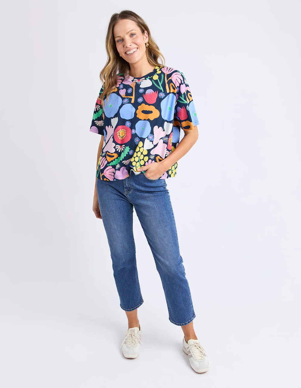Elm Knitwear | Flower Medley Tee - Multi | Shut the Front Door