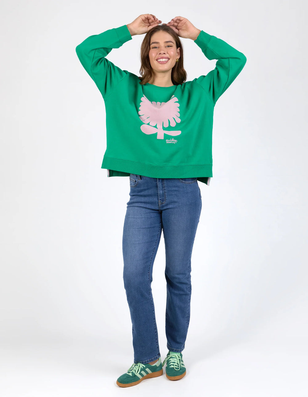 Elm Knitwear | Madeleine Stamer II Crew - Pine Green | Shut the Front Door