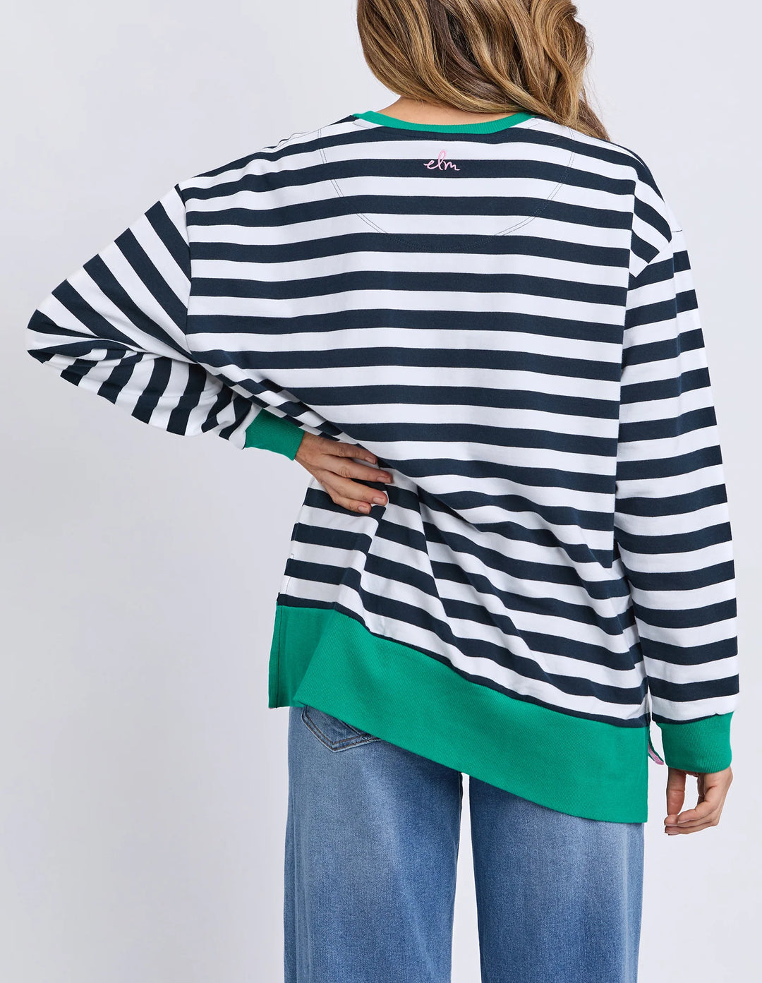 Elm Knitwear | Maps Crew - Navy | Shut the Front Door