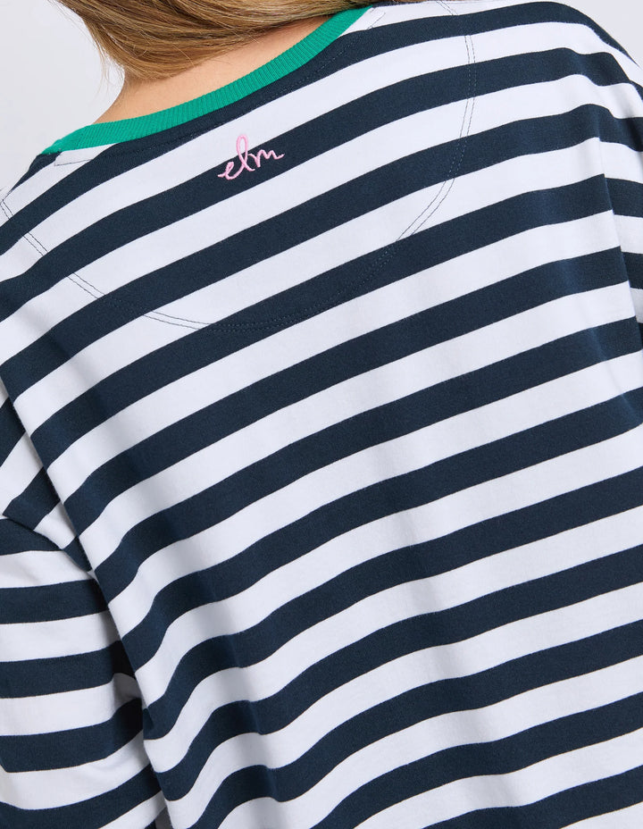 Elm Knitwear | Maps Crew - Navy | Shut the Front Door