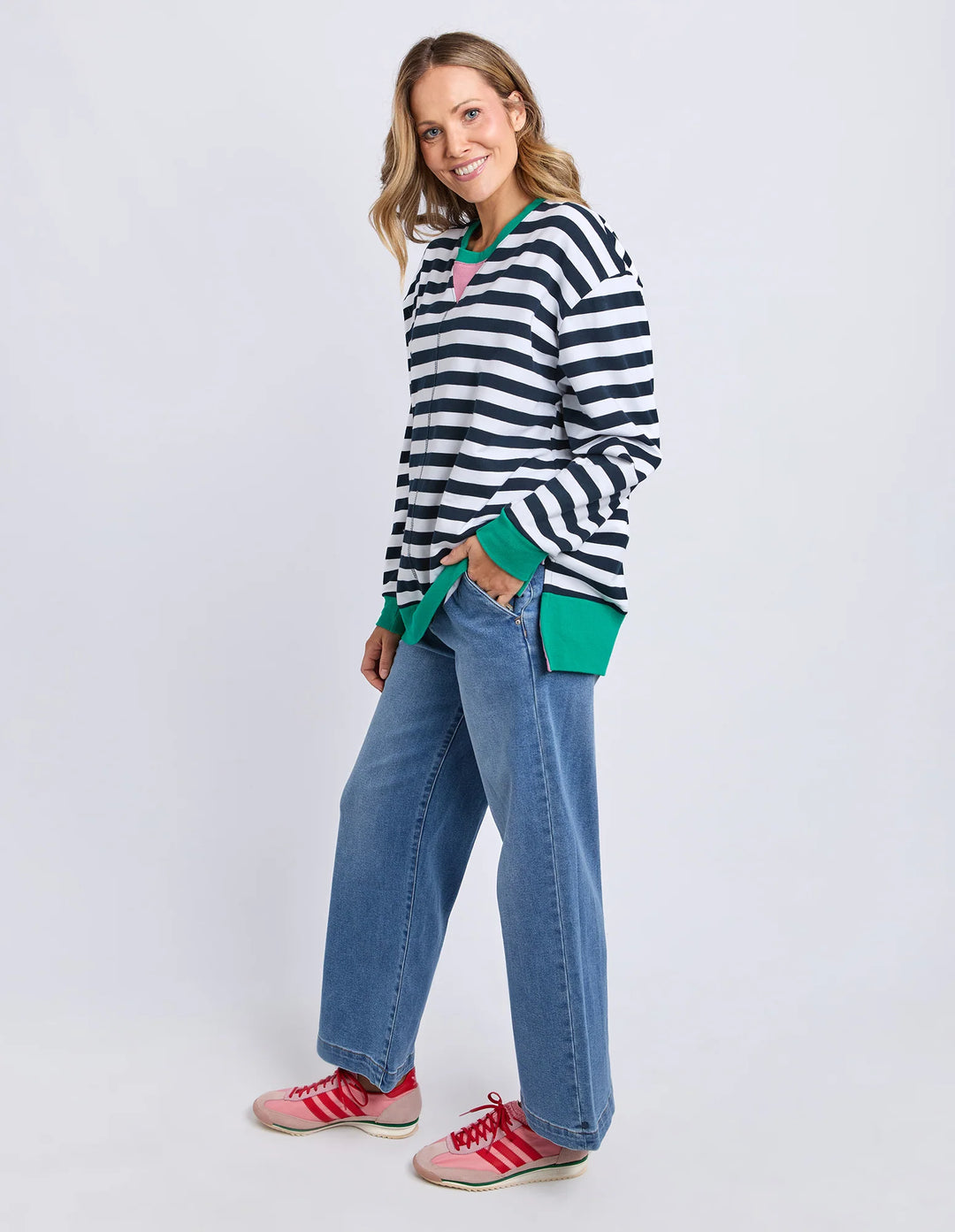 Elm Knitwear | Maps Crew - Navy | Shut the Front Door