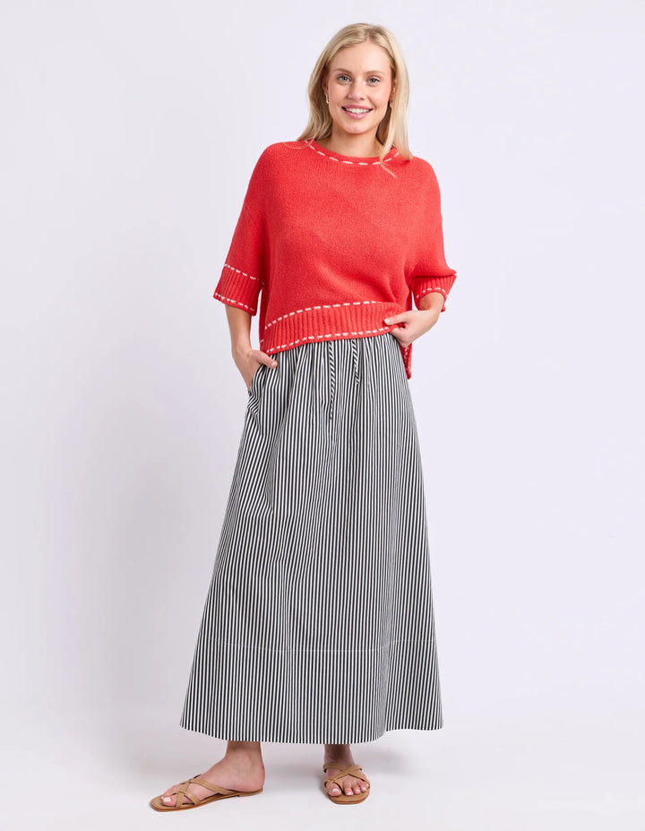 The Willow Skirt - Black Stripe