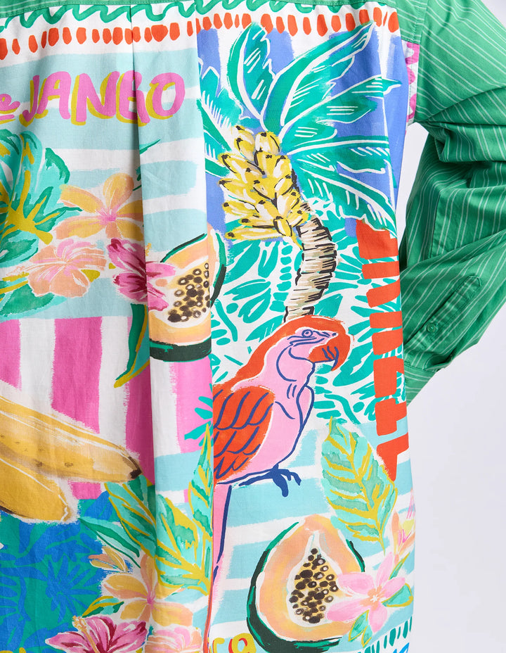 Tropical Muse Shirt - Greenbriar Stripe