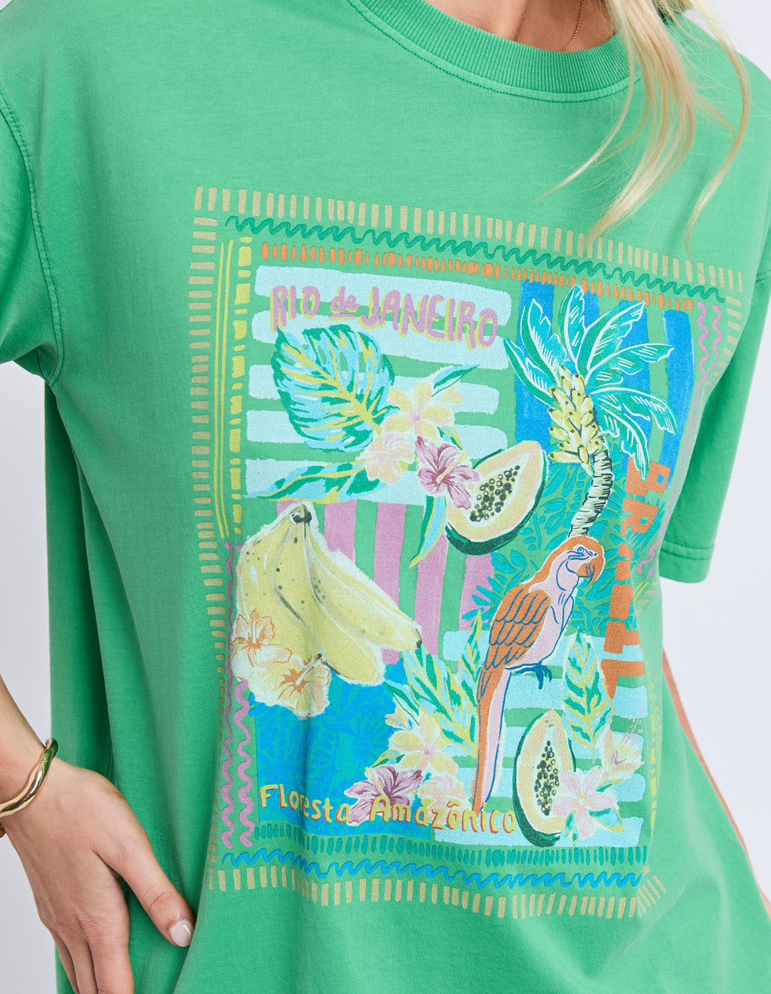 Elm Knitwear | Rio Rio Tee - Green Briar | Shut the Front Door