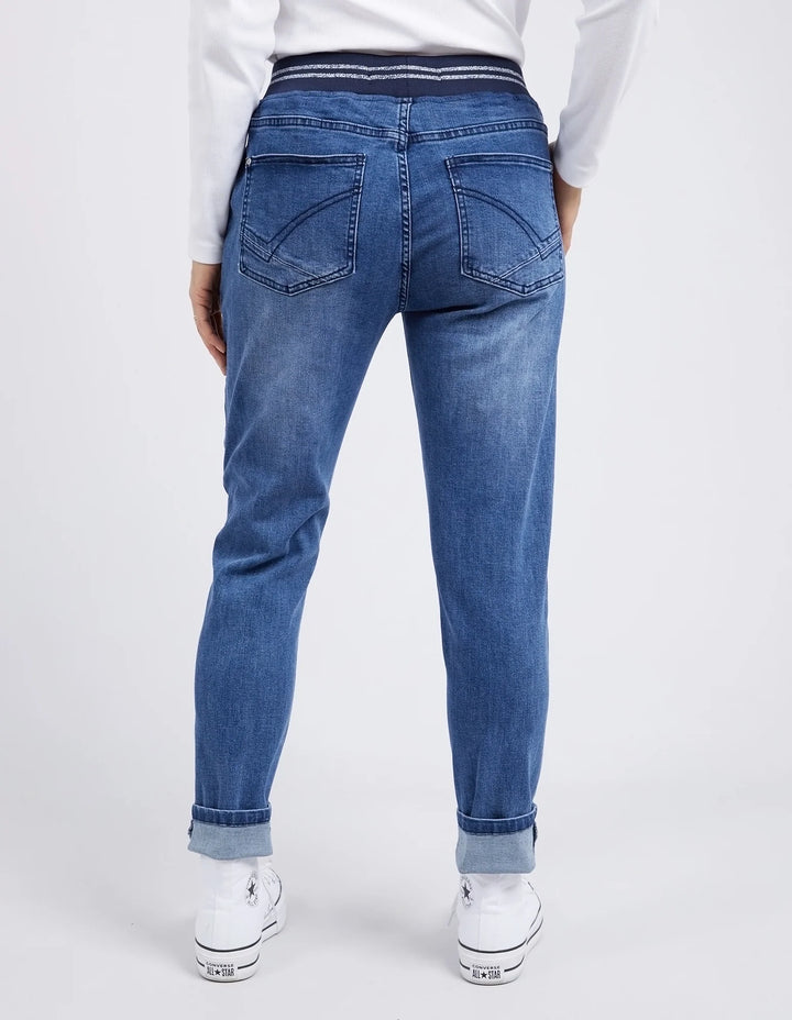 Elm Knitwear | Melody Denim Jogger - Dusty Blue | Shut the Front Door