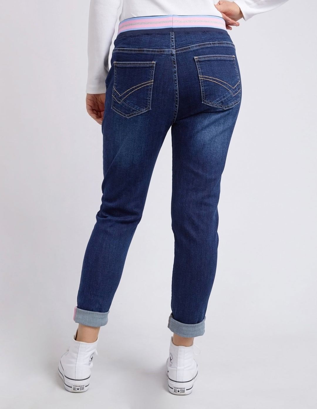 Elm Knitwear | Arielle Denim Jogger - Indigo | Shut the Front Door