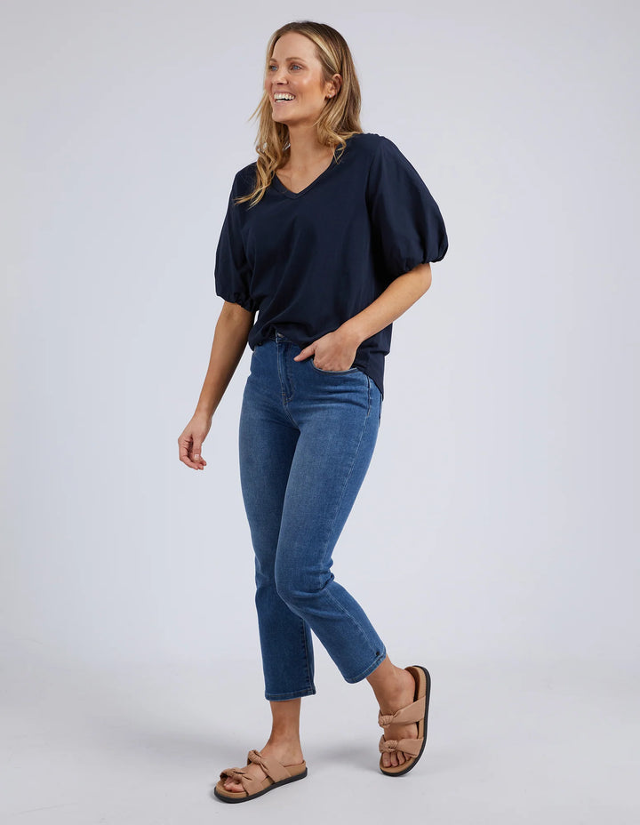 Elm Knitwear | Joy S/S Tee - Navy | Shut the Front Door