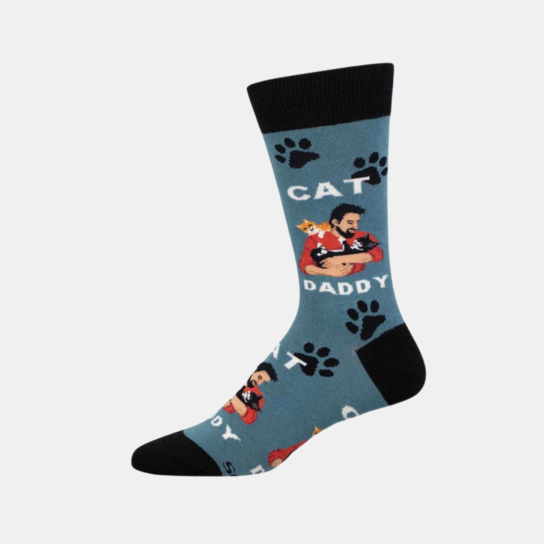 Socksmith | Men's Cat Daddy Socks - Blue | Shut the Front Door